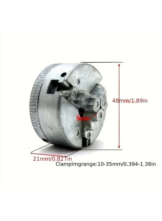 4 Jaw Self Centering Mini Lathe Chuck Set With Durable Connecting Rod For Woodworking - Image 5