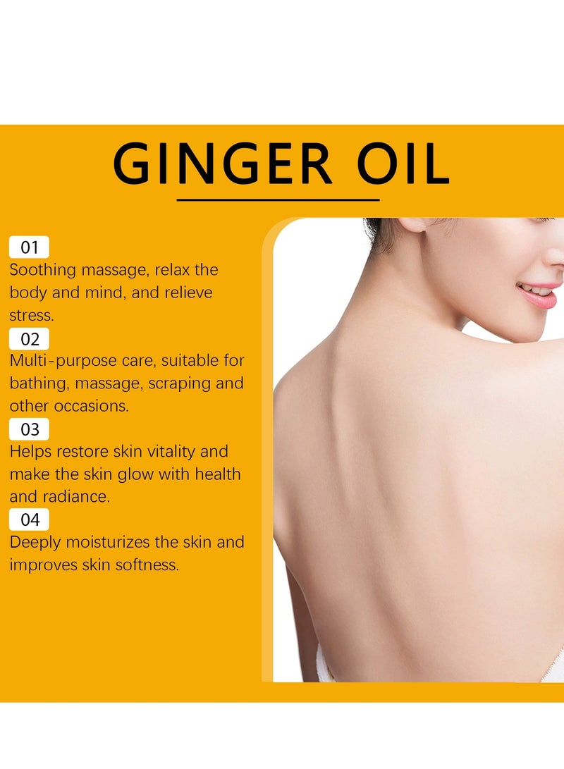 OceAura Ginger Oil Massage Oils for Massage Therapy,Arnica Extract Ginger Oil  for Date Night, for Muscle Pain, Gua Sha Relaxing Body Oil, Natural Oil for Skin Hair -100ml - Image 2