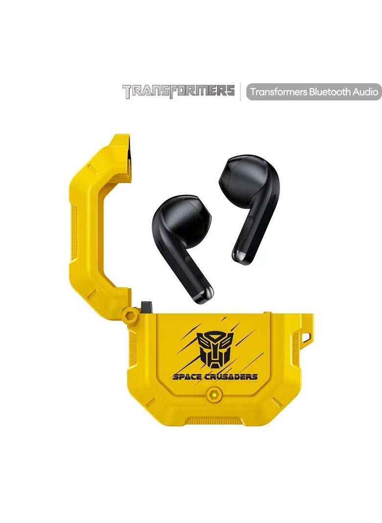 TRANSFORMERS - Transformers TF-T12 TWS Wireless Headphones Bluetooth 5.3 Bumblebee Yellow Game Sports - Image 1