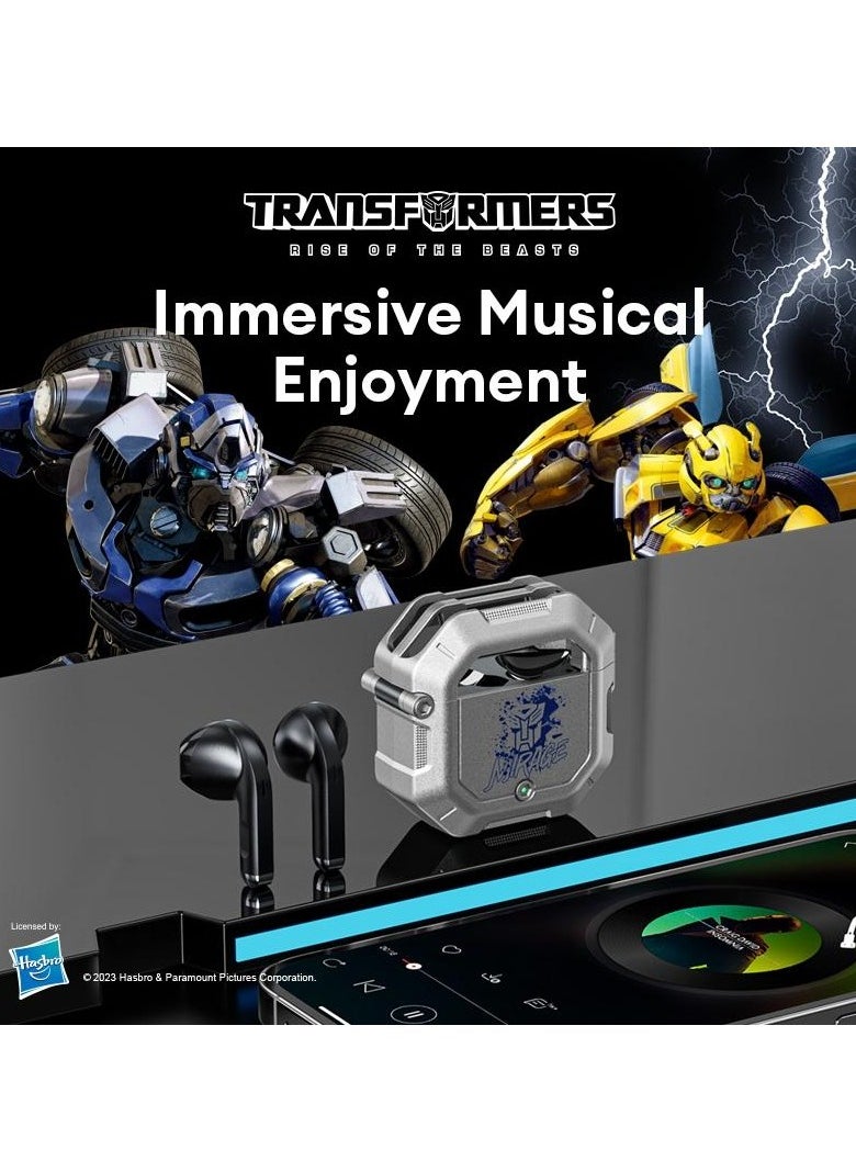 TRANSFORMERS - Transformers TF-T12 TWS Wireless Headphones Bluetooth 5.3 Bumblebee Yellow Game Sports - Image 1