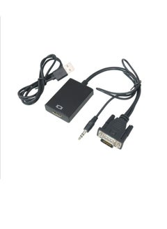 ماركة غير محددة كابل محول HD VGA إلى Hdmi من الكمبيوتر إلى التلفزيون VGA إلى HDMI مع مصدر الصوت والطاقة  - Image 1