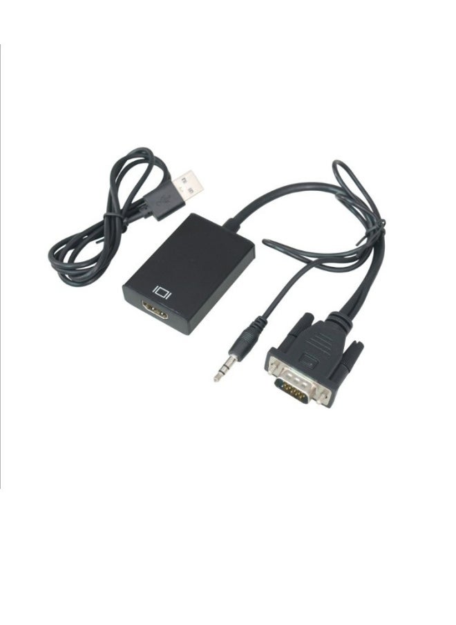 ماركة غير محددة - كابل محول HD VGA إلى Hdmi من الكمبيوتر إلى التلفزيون VGA إلى HDMI مع مصدر الصوت والطاقة - Image 1