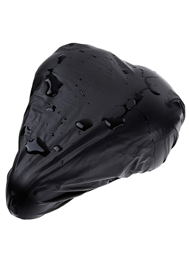Generic Waterproof Bike Seat Rain Cover - Durable PVC, UV Protection, Fits Most Saddles, Black - Ideal for Mountain, Road, and Youngsters' Bikes, Outdoor Covers Waterproof 