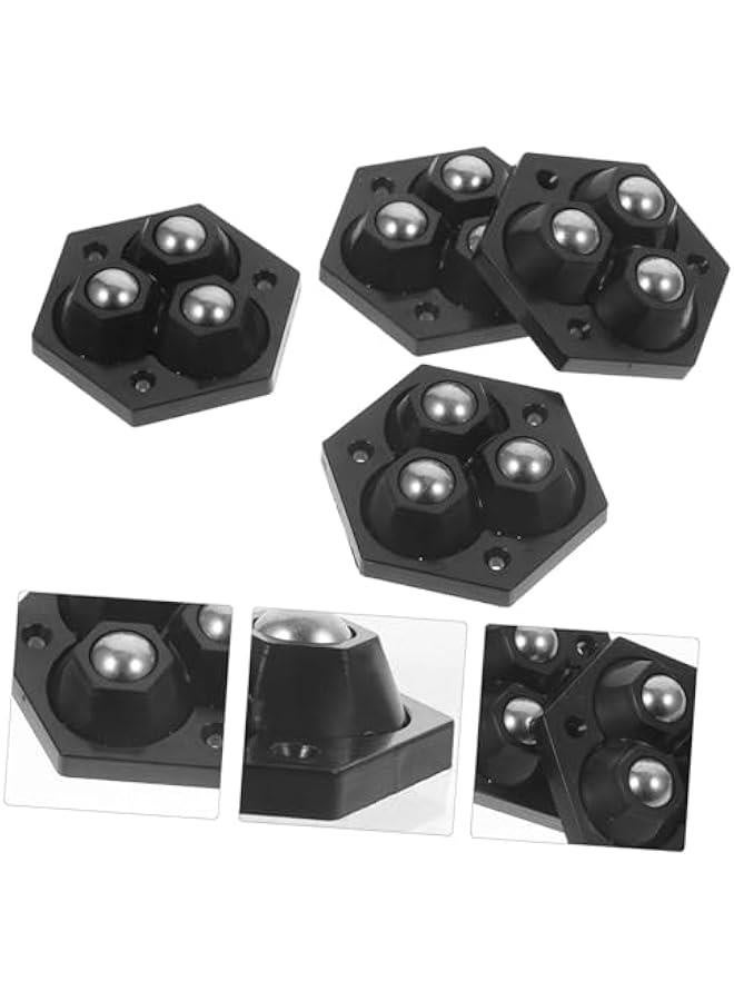 4pcs Universal Wheel Stick on Rollers for Planters Stick on Wheels Furniture Caster Wheel Tissue Boxes Wheels Swivel Caster Wheel Wheel Household Steel Ball to Rotate  - Image 4