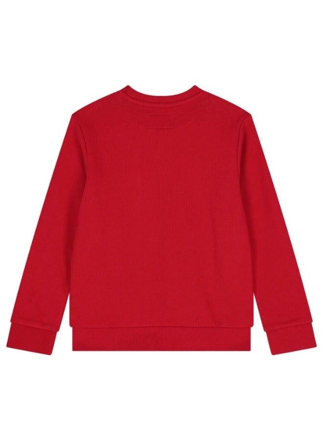 GUESS Boys Red Teddy Bear Sweatshirt - Image 3