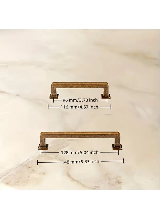 Premium Zinc Alloy Antique Bronze Handles 2pcs Hole Pitch 128 Corrosion Resistant Cabinet Wardrobe Drawer Knobs - Image 4