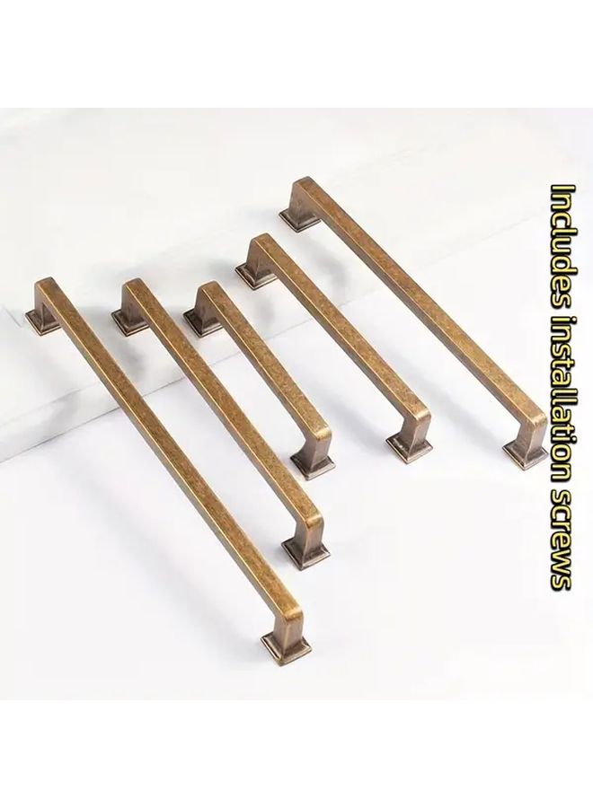 Premium Zinc Alloy Antique Bronze Handles 2pcs Hole Pitch 128 Corrosion Resistant Cabinet Wardrobe Drawer Knobs - Image 3