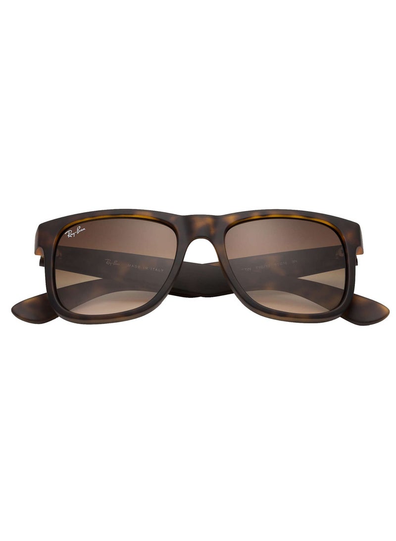 Ray-Ban Men Rectangular Sunglasses - RB4165-710/13-51 - Lens Size: 51 mm - Brown - Image 2