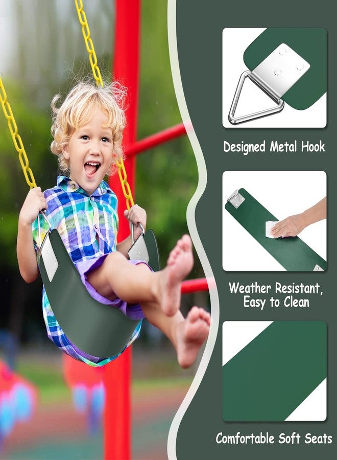 AGPTEK Swing Seat, 30.4 x 6 x 0.27 Inch Yard Swing for Kids & Adults with Metal Triangle Ring - Green(113KG /250LB Weight Limit) - Image 3