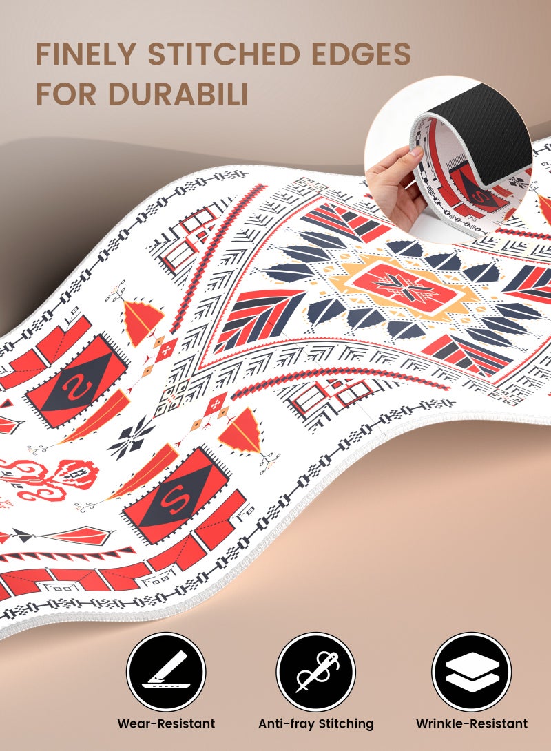 مسافر الكثبان DuneVoyager M7 Sahara Red ماوس باد للألعاب XXL ‎900×400×4‎ مم – مقاوم للماء، ماوس باد كبير وممتد، قاعدة مطاطية مانعة للانزلاق، تحكم سلس وثابت، مع علبة هدايا - Image 5