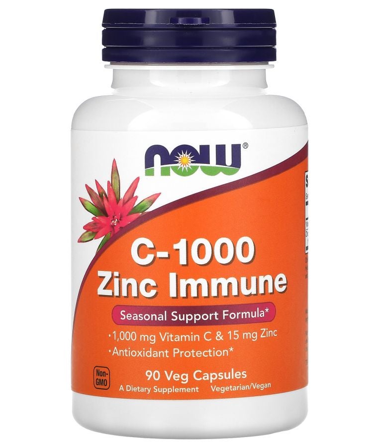 now C-1000 Zinc Immune Vitamin C 1000 mg  & Zinc 15 mg  90 Veg Capsules