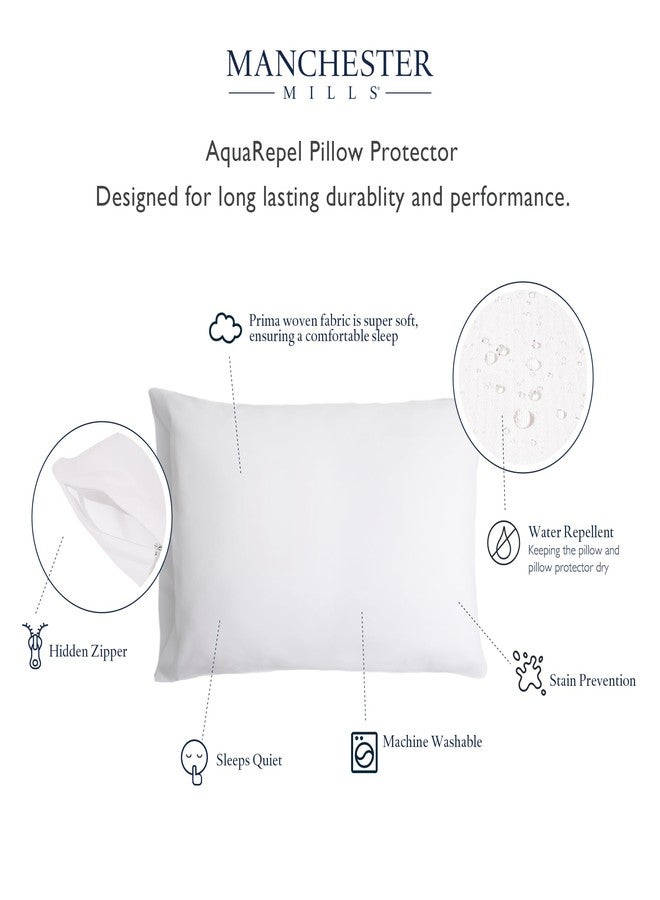 Manchester Mills AquaRepel Pillow Protector - Queen, 21x30, Water Repellant, Soft and Quiet, Hidden Zipper Closure, Found in Leading Hotels Nationwide. Manchester Mills- Hospitality Quality Delivered to Your Home - Image 5