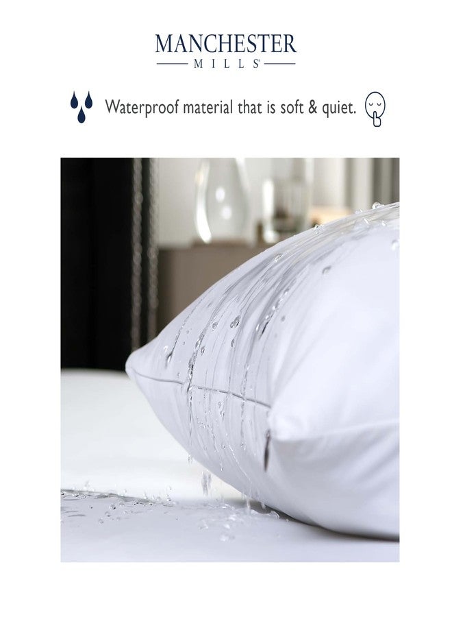 Manchester Mills AquaRepel Pillow Protector - Queen, 21x30, Water Repellant, Soft and Quiet, Hidden Zipper Closure, Found in Leading Hotels Nationwide. Manchester Mills- Hospitality Quality Delivered to Your Home - Image 4