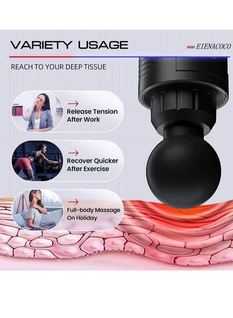 Massage Gun, Deep Tissue Massager Electric Handheld Massagers  Adjustable Speeds Hand Massager with LCD Display Screen Rechargeable for Muscle Pain Relief Recovery - Image 4