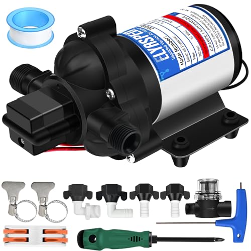 Elyaspedy 2026 Upgraded 2088-422-144 RV Fresh Water Pump,12V 3.3GPM Self-Priming Diaphragm Water Pump,45PSI,Includes Pressure Switch and Detachable Filters,No Noise, for RV, Marine, Yacht, Caravan - Image 1