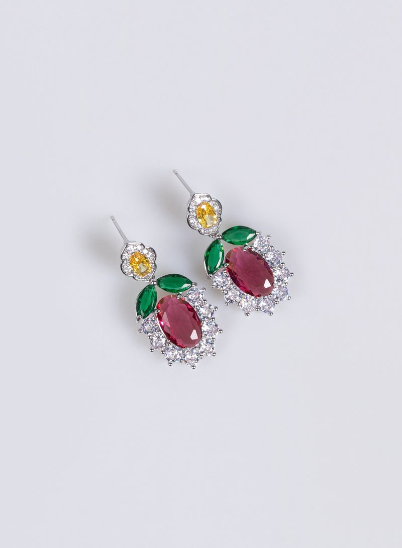 Mark Fairwhale Floral Zircon Necklace Earring Set  - Image 3