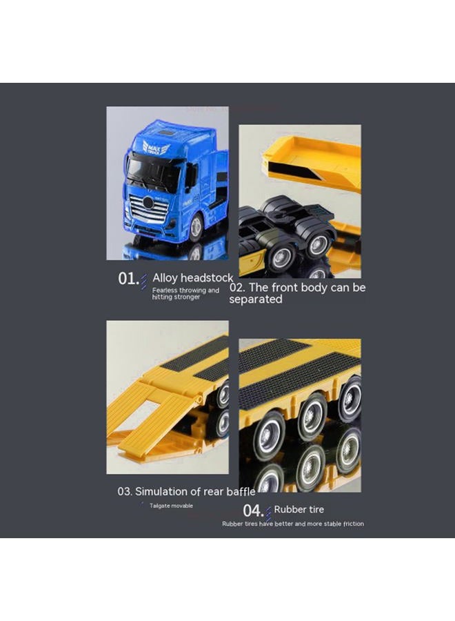 Emoshayoga Ranch Flatbed Trailer Toys, Flatbed Trailer Toy Easy to Disassemble Lifelike Antifall for Home (Yellow) - Image 3