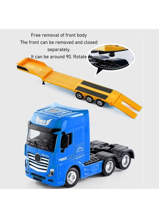 Emoshayoga Ranch Flatbed Trailer Toys, Flatbed Trailer Toy Easy to Disassemble Lifelike Antifall for Home (Yellow) - Image 2