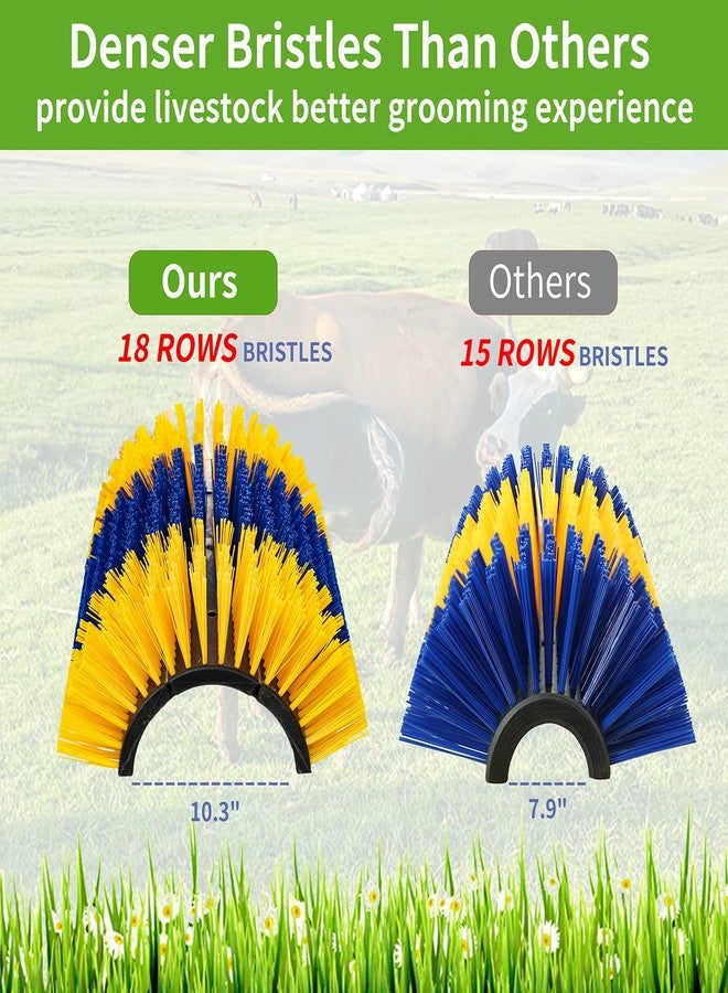 zunzingy Livestock Scratching Brushes, 1Pc Cattle Scratcher Brush for Grooming, Upgraded Extra Large Horse Brushes, Relieve Itching on the Back, Cow Scratch for Horse, Goat, Cow, Pig, Sheep (XL Size Yellow) - Image 3