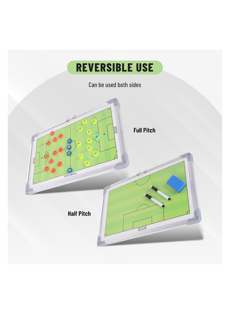 ENDLESS  Endless Portable Football Tactics Coaching Board | Multicolor | Material: Aluminium | Magnetic Football Tactics Board | Strategy Double Sided | With Player Markers, Pen, Eraser - Image 5