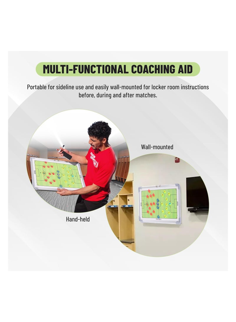 ENDLESS  Endless Portable Football Tactics Coaching Board | Multicolor | Material: Aluminium | Magnetic Football Tactics Board | Strategy Double Sided | With Player Markers, Pen, Eraser - Image 4