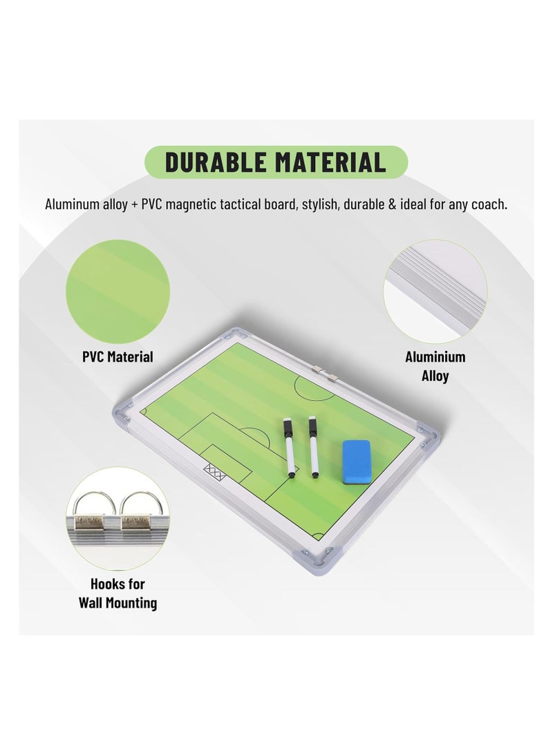 ENDLESS  Endless Portable Football Tactics Coaching Board | Multicolor | Material: Aluminium | Magnetic Football Tactics Board | Strategy Double Sided | With Player Markers, Pen, Eraser - Image 3