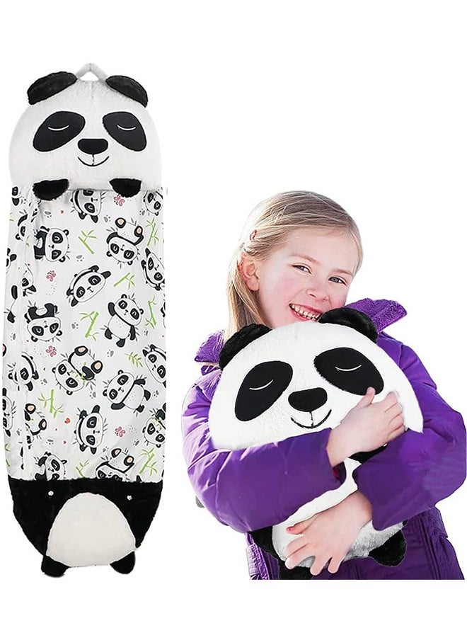LENND Kids Sleeping Bag With Pillow, Soft And Warm Large Childrens Sleeping Bag For Girls And Boys Camping, 2 In 1 Foldable Portable Fun Animal Play Pillow Napper Sleeping Bags For Kids Gift  - Image 1