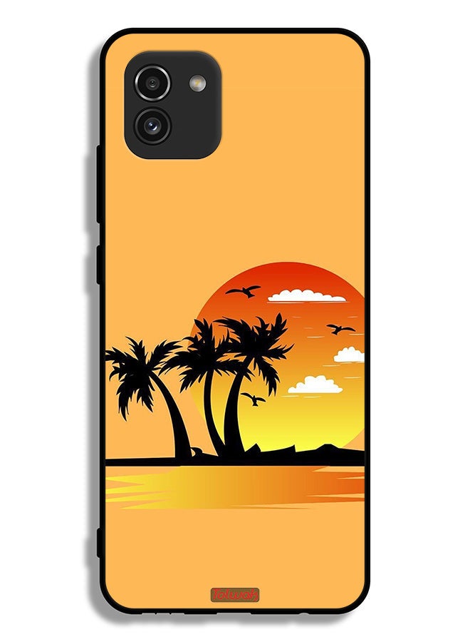 Tolwak Samsung Galaxy A03 Protective Case Cover Drawing Abstract Design - Image 1