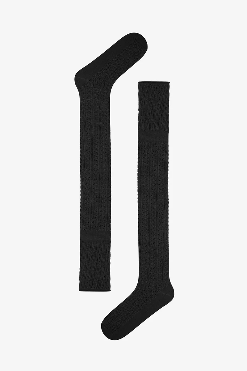 Penti PENTI Colosio Knee-High Openwork Pattern Cotton Socks