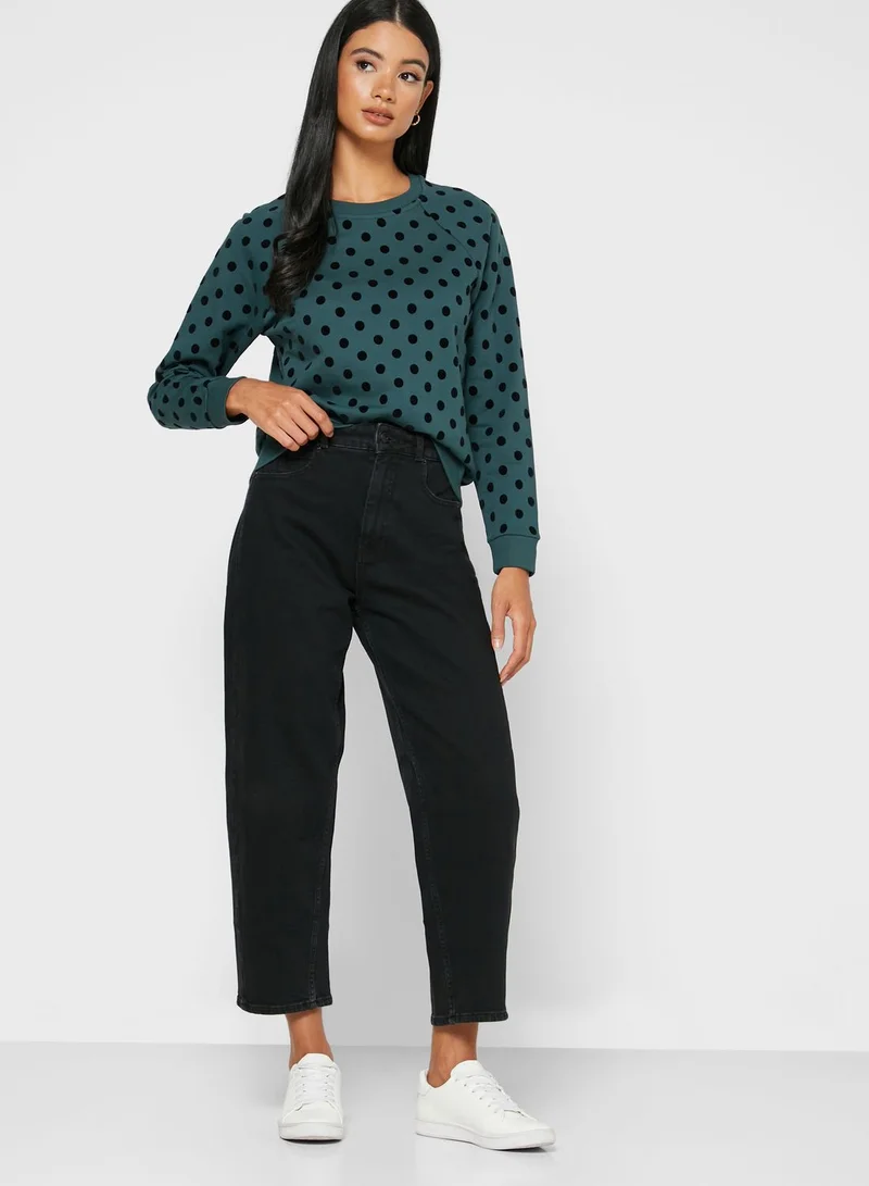 WHISTLES Polka Dot Sweatshirt