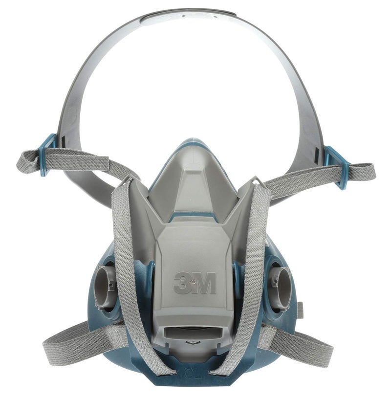 3M Rugged Comfort Quick Latch Half Facepiece Reusable Respirator 6502QL, NIOSH, Cool Flow Exhalation Valve, Bayonet Connection, Silicone Face Seal, for Gases, Vapors, Dust, Maintenance, Construction,M - Image 1