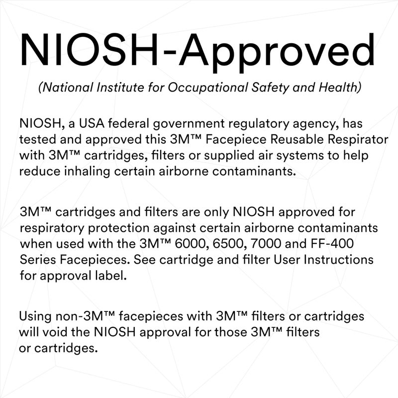 3M Rugged Comfort Quick Latch Half Facepiece Reusable Respirator 6502QL, NIOSH, Cool Flow Exhalation Valve, Bayonet Connection, Silicone Face Seal, for Gases, Vapors, Dust, Maintenance, Construction,M - Image 2