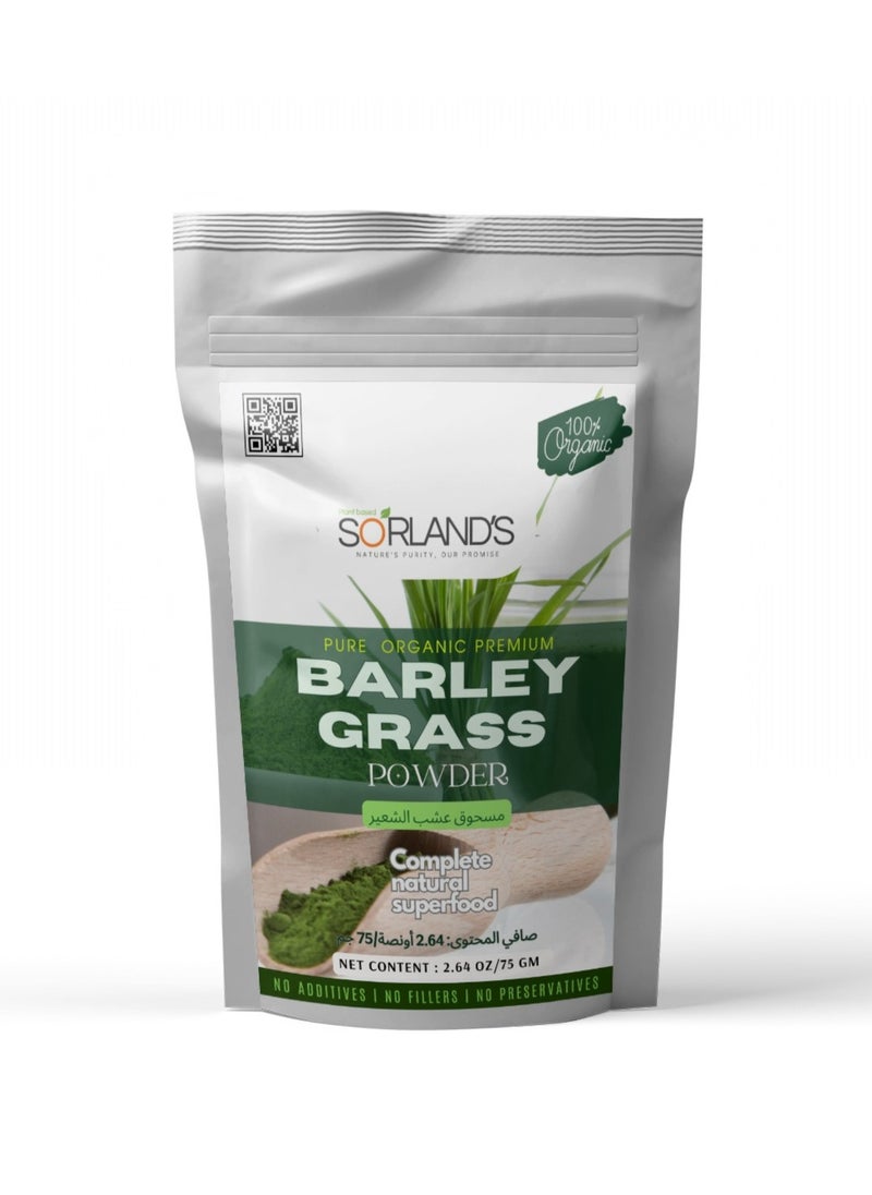 Sorland's Pure Barley Grass Powder-75 Gram Complete Natural Superfood  - Image 1