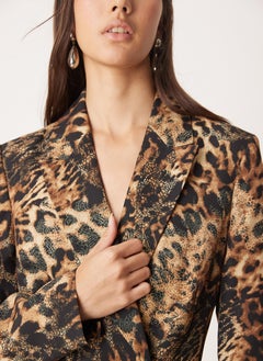 Miss Selfridge Animal Print Tailored Blazer Dress  - Image 3