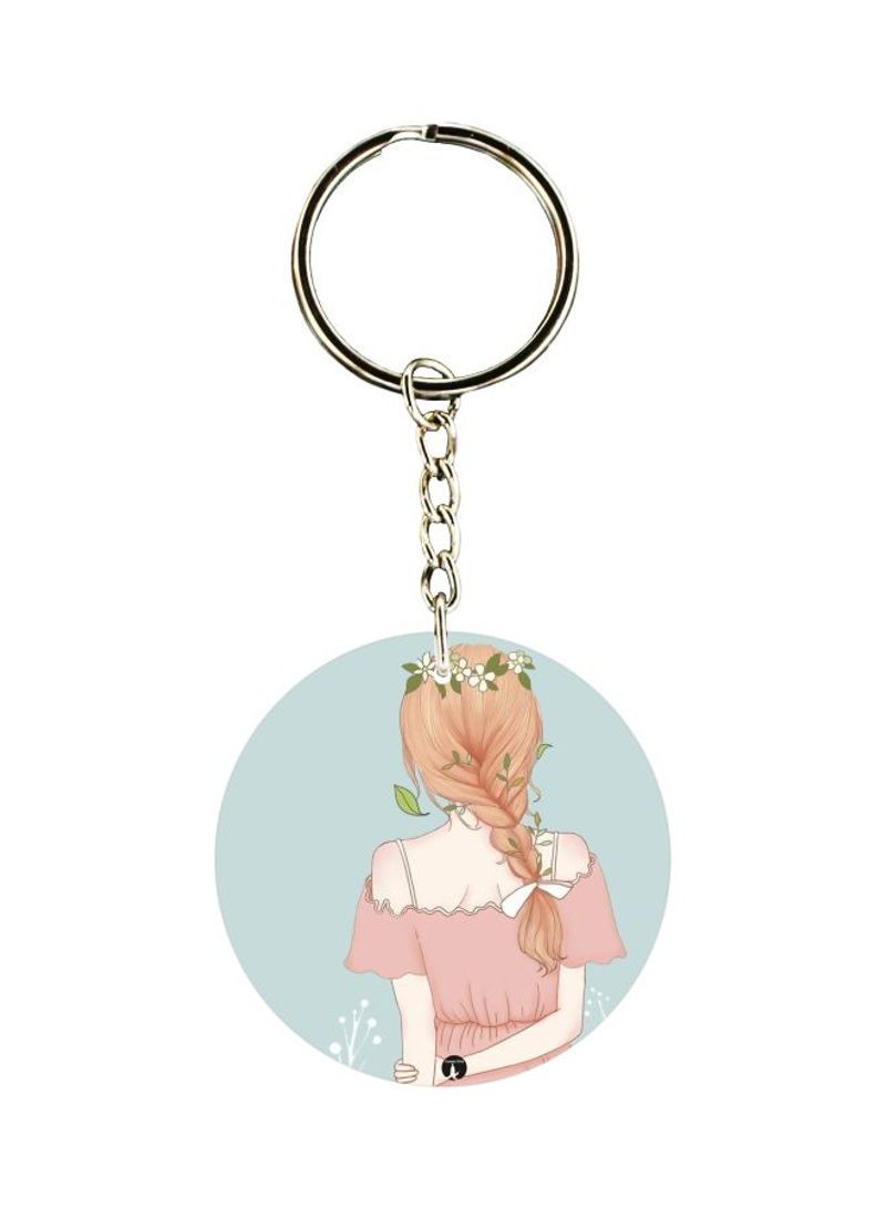 RKN Beautiful Hairstyle Printed Keychain