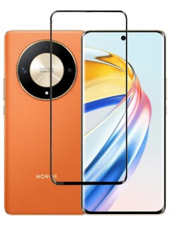 ماركة غير محددة واقي شاشة لهاتف Honor X9b، واقي شاشة من الزجاج المقسى، حماية فائقة الدقة، مقاوم للخدش، بدون فقاعات، صلابة 9H، طبقة تغطية كاملة باللون الأسود  - Image 1