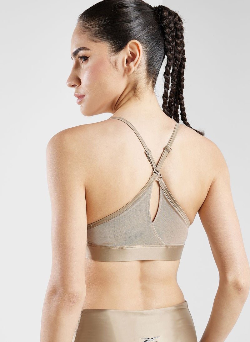 Holiday Lux Strappy Sports Bra