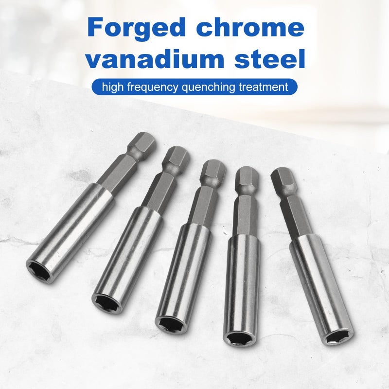 Rocaris 10 Pack Magnetic Extension Socket Drill Bit Holder 1/4" Hex Power Tools - Image 3
