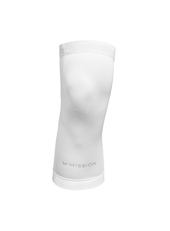 MISSION Coolinng Compression Knee Sleeve (White, L/XL) - Image 2