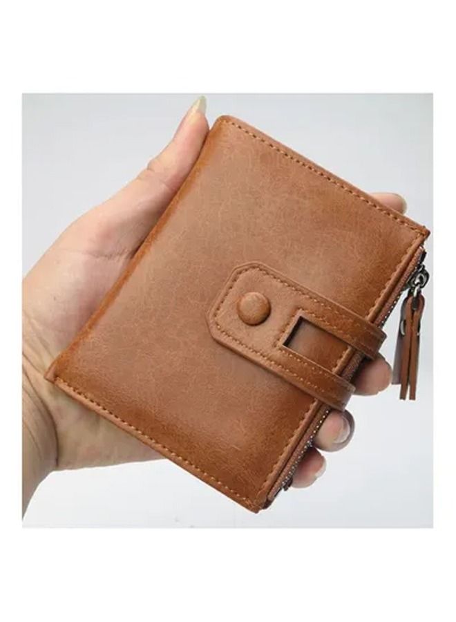 Rock Pow Leather Small Zipper Around Wallet - Image 2