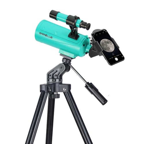 SARBLUE Maksutov-Cassegrain Telescope, Mak60 Telescopes for Kids Adults 750x60mm, Compact Portable for Travel, Beginner Astronomy Telescope with Adjustable Tripod Finderscope and Phone Adapter - Image 1