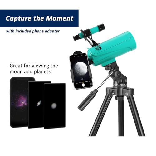 SARBLUE Maksutov-Cassegrain Telescope, Mak60 Telescopes for Kids Adults 750x60mm, Compact Portable for Travel, Beginner Astronomy Telescope with Adjustable Tripod Finderscope and Phone Adapter - Image 5