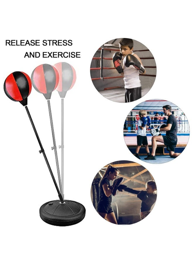 Junior Boxing Set - Adjustable Free Standing Punching Bag with Boxing Gloves for Kids Ages 5-10 | Includes Speed Ball, Hand Pump & Weighted Base - Image 3