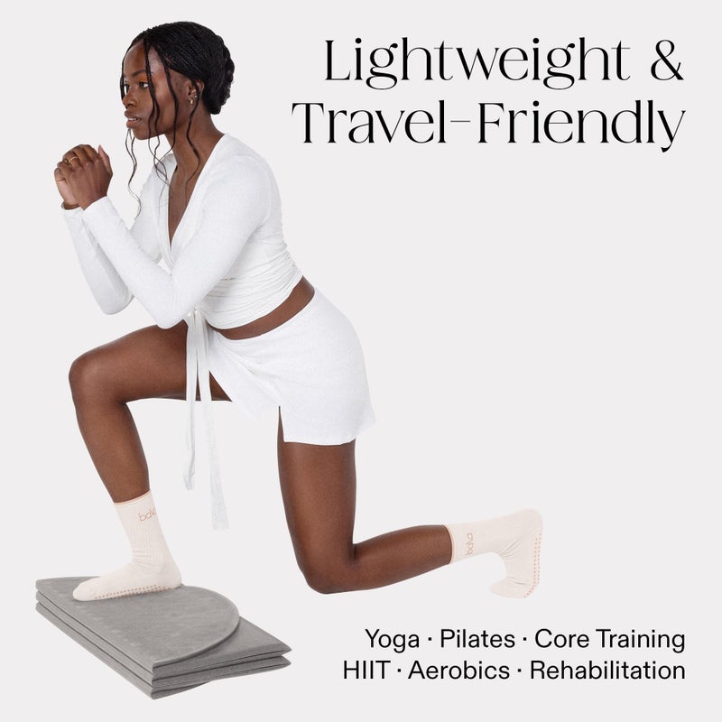 Bala Compact Workout Mat for Gym, Heather - 12MM Thick Slip-Resistant & Sweat Absorbing Yoga Mat for Pilates, Core Training & Exercise - Home Fitness Essentials for Women & Men - Travel-Friendly - Image 4