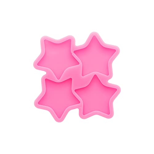 Angel Wings Star Shape Silicone Resin Molds 1.7 inches 4-Cavity Silicone Mould for DIY Epoxy Resin Casting Jewelry Making Badge Reel Mold - Image 1