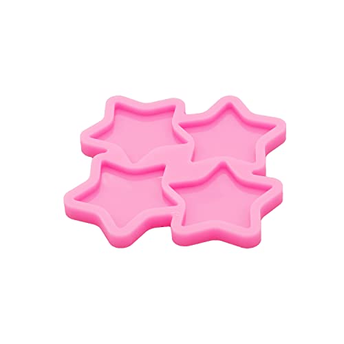 Angel Wings Star Shape Silicone Resin Molds 1.7 inches 4-Cavity Silicone Mould for DIY Epoxy Resin Casting Jewelry Making Badge Reel Mold - Image 3