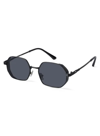Woggles UV- Protected Black Hexagonal Sunglasses