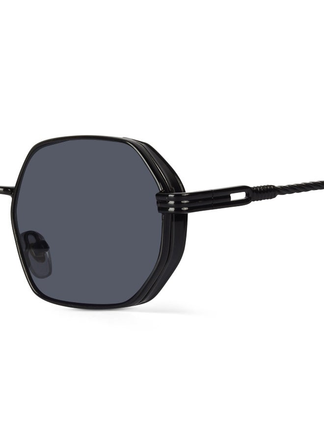 Woggles Ockhi Inspirit Black Hexagonal Sunglasses  - Image 2