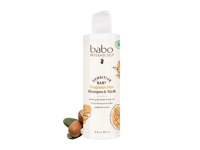 Babo Botanicals Sensitive Baby 2in1 Shampoo Wash Shea Butter Calendula Aloe CrueltyFree Vegan Pediatrician Tested EWG Verified For Babies Kids