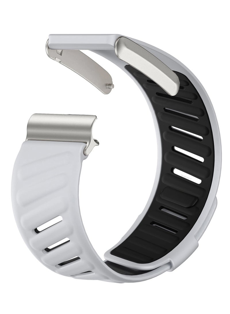 CATANES Sports Strap Compatible with Whoop 5.0 Soft and Breathable Silicone Strap Adjustable Replacement Wristbands for Whoop 5.0 Band -Grey and Black - Image 1